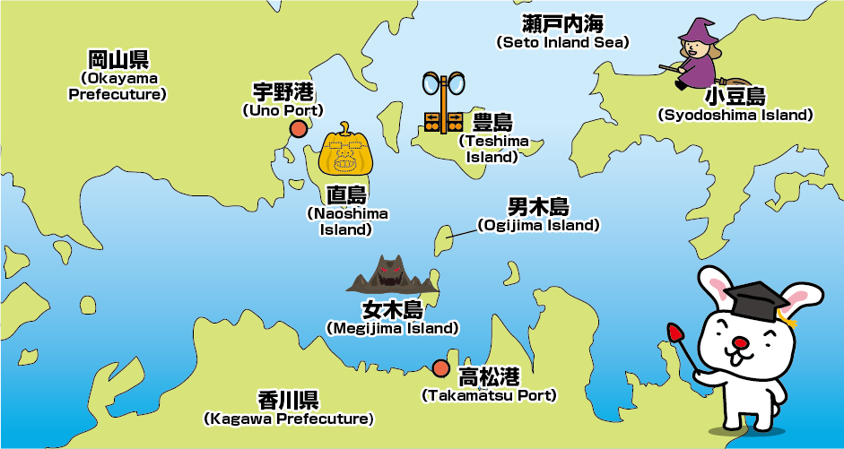 女木島地區地圖